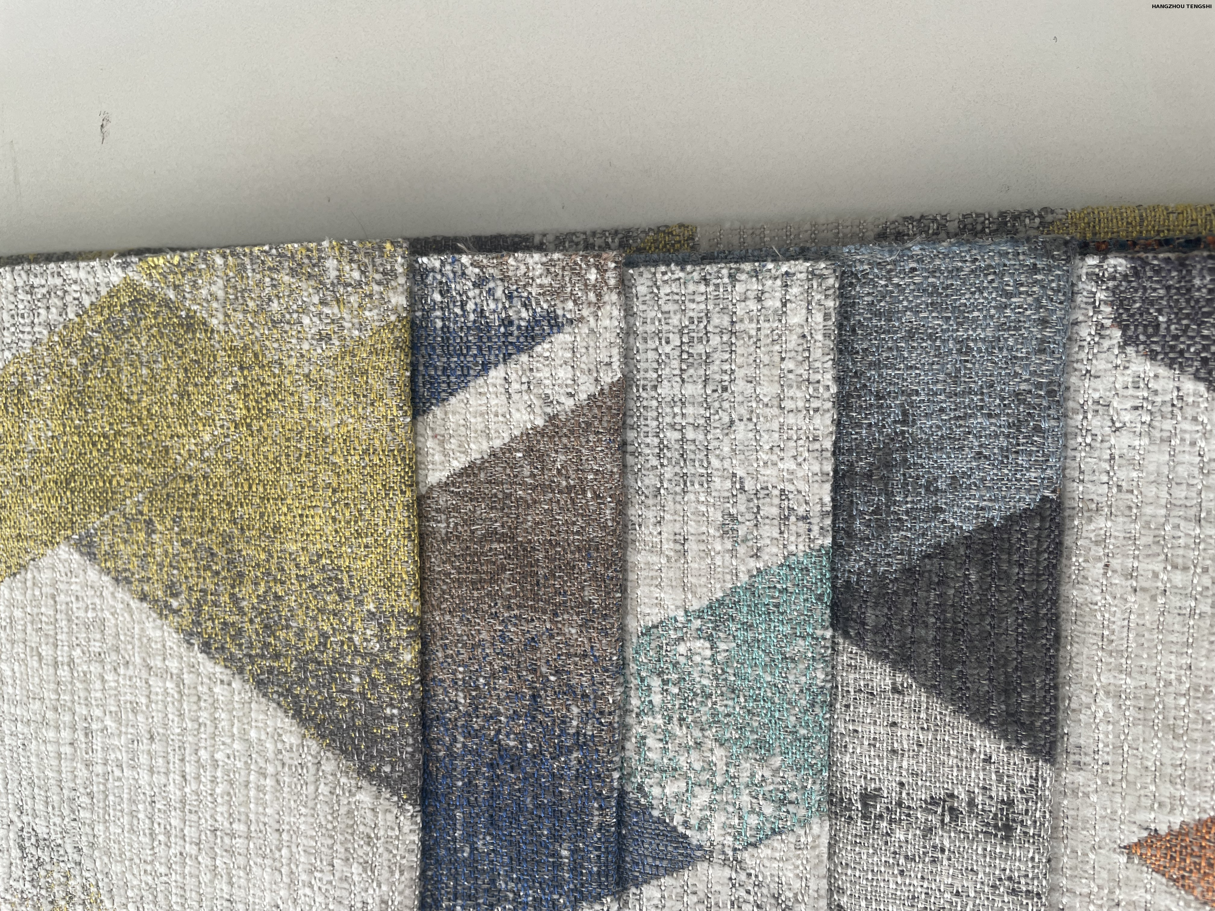 Eco-friendly yarn-dyed cotton fabric showing rich colorfastness and woven texture